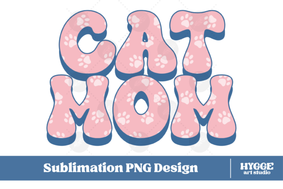 American 4th of July USA Cat Mom Png Graphics and Illustrations