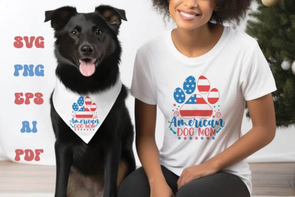 American Dog Mom USA Flag 4th of July Graphics and T-Shirt Designs Review