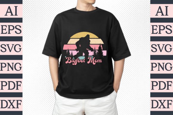 Bigfoot Mom T-Shirt Design Graphics and T-Shirt Designs Review