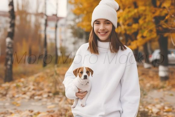 Dog Mom Long-sleeve Shirts Mockup Graphics in Hoodies Amp