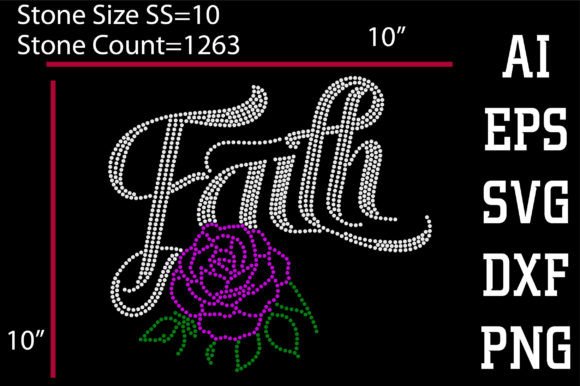 Faith, Rhinestone Template: Graphics and T-Shirt Designs Review