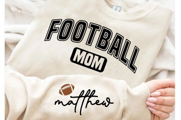 Personalized Football Mom Sweatshirt Graphics and T-Shirt Designs Review