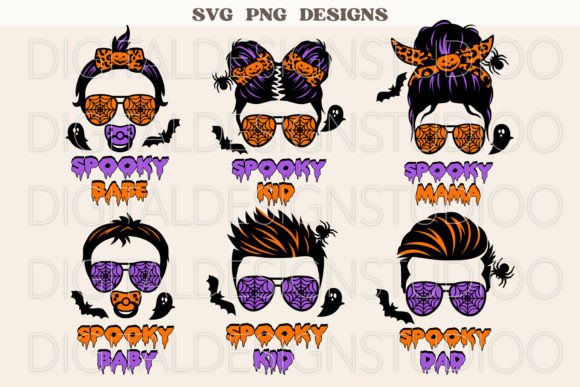 Spooky Family Svg, Halloween Family Png, Graphics and Illustrations Review