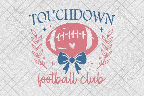 Touchdown Football Season Coquette Bow Graphics and T-Shirt Designs